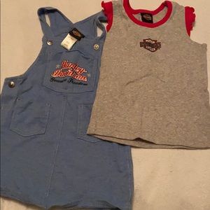 Harley Davidson overalls skirt size 2T